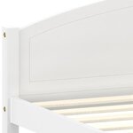 Vidaxl cadre de lit blanc bois de pin massif 140x200 cm