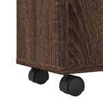 vidaXL Meuble étroit de salle de bain à roulettes chêne marron