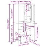 vidaXL Haut Armoire 2 Pièces Chêne artisanal Bois Aggloméré et Verre