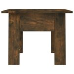 vidaXL Table basse chêne fumé 55x55x42 cm bois d'ingénierie