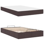 vidaXL Cadre de lit avec matelas avec matelas 2 Pièces Tan tissu