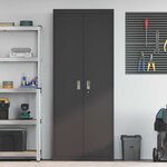 vidaXL Armoire de rangement 2 Pièces Noir 80 x 40 x 200 cm Acier