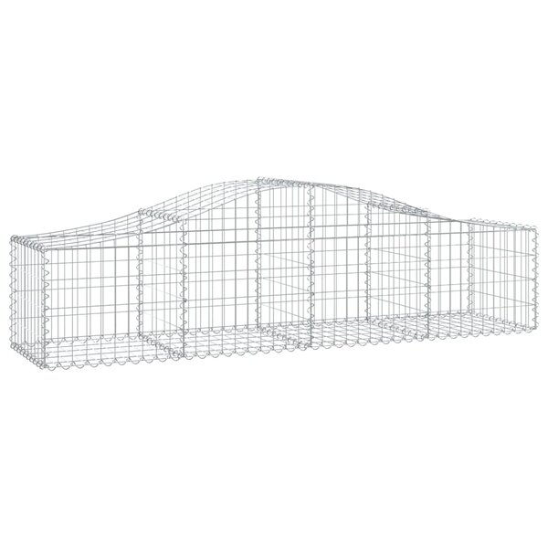vidaXL Panier de gabions arqué 200x50x40/60 cm Fer galvanisé
