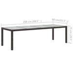 vidaXL Salon d'extérieur 9 Pièces avec coussins Résine tressée Noir