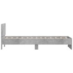 vidaXL Cadre de lit sans matelas avec lumières LED gris béton 90x190cm