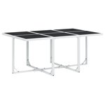 vidaXL Ensemble à manger de jardin avec coussins 11Pièces blanc textilène
