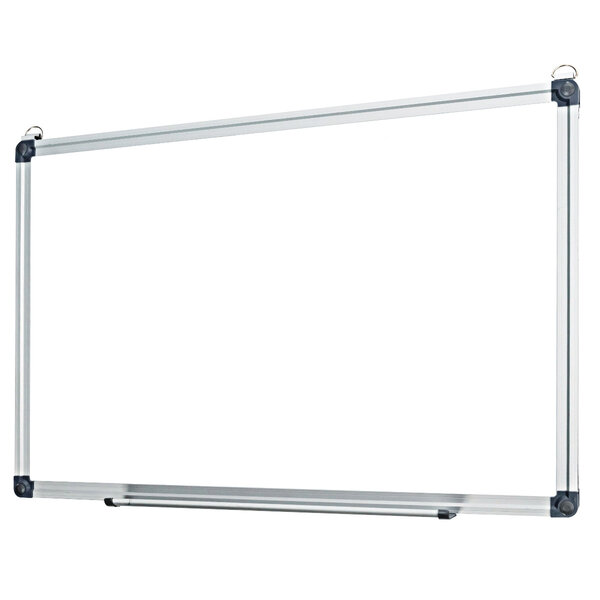 Tableau magnétique effaçable à sec 50 x 35 cm utilisation polyvalente cadre en aluminium design moderne en acier blanc 20_0014149