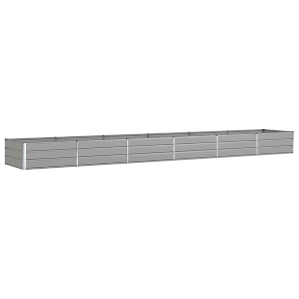 vidaXL Jardinière Gris clair 195 x 100 x 45 cm Acier galvanisé