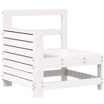vidaXL Salon de jardin 7 Pièces blanc bois de pin massif