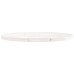 vidaXL Dessus de table rond blanc Ø80x3 cm bois de pin massif