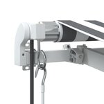 vidaXL Auvent rétractable automatique anthracite et blanc 500x300 cm