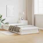 Lit de sol vidaXL Blanc 80x210 cm en bois massif de pin