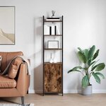 vidaXL Bibliothèque Chêne fumé 40 x 24 x 161 cm Bois d'ingénierie