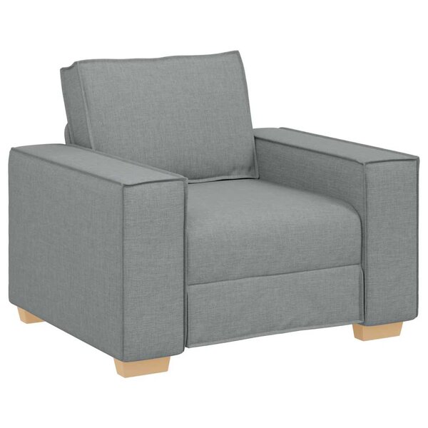 vidaXL Canapé Fauteuil Gris Clair 60 cm Tissu