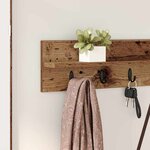 vidaXL Porte-manteau mural avec étagère Bois ancien 100 x 10.5 x 18 cm