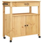 vidaXL Chariot de cuisine MONZA 84x40x90 cm bois massif de pin