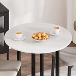 vidaXL Plateau de table Blanc brillant 80 x 80 x 1 5 cm