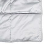 vidaXL Duvet d'hiver Argenté 200 x 135 cm Satin et Microfibre