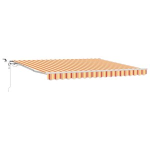 vidaXL Auvent rétractable Jaune et Orange 400 × 300 cm Polyester