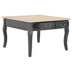 vidaXL Table basse Noir 80 x 80 x 50 cm Bois