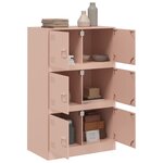 vidaXL Buffet rose 67x39x107 cm acier