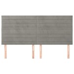 vidaXL Tête de lit Gris clair 160x5x118/128 cm Velours