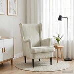 vidaXL Fauteuil Crème Velours