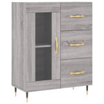 vidaXL Buffet sonoma gris 69 5x34x90 cm bois d'ingénierie