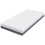 vidaXL Matelas Blanc  Gris 90 x 200 cm Mousse