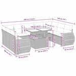 vidaXL Salon de jardin avec coussins 10 Pièces gris clair résine tressée