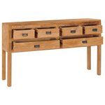 vidaXL Buffet 125x30x75 cm bois de teck massif