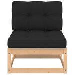 vidaXL Salon de jardin 6 Pièces avec coussins Bois de pin massif