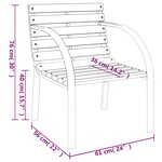 vidaXL Chaises de jardin 2 Pièces Bois