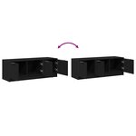 Meuble TV vidaXL Noir Chêne 102x35x36 5 cm Bois d'ingénierie
