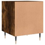 vidaXL Table de chevet chêne fumé 40x40x50 cm bois d'ingénierie