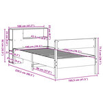 vidaXL Lit bibliothèque sans matelas 100x200 cm bois massif de pin