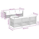 vidaXL Salon de jardin avec coussins 7 Pièces beige résine tressée