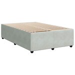 vidaXL Cadre de lit sans matelas gris clair 120x190 cm velours