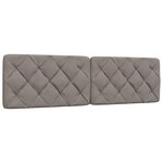 vidaXL Cadre de lit avec LED sans matelas taupe 180x200 cm tissu