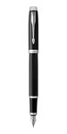 PARKER IM Stylo plume laque noire plume moyenne encre bleue Coffret cadeau