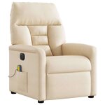 vidaXL Fauteuil inclinable de massage électrique beige
