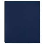 vidaXL Draps-housses Jersey 2 Pièces Bleu marine 180x200 cm Coton