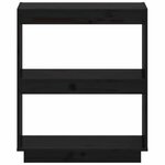 vidaXL Bibliothèque Noir 60x35x71 cm Bois de pin massif
