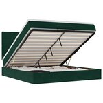 VidaXL Cadre de lit ottoman avec matelas vert foncé 180x200cm velours