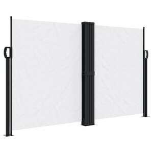 vidaXL Auvent latéral rétractable blanc 140x1200 cm