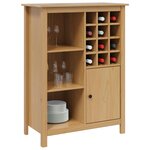 vidaXL Cabinet à vin HILL Marron miel 79.5 x 40 x 107.5 cm