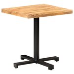 vidaXL Table de bistro Carrée 70x70x75 cm Bois de manguier brut