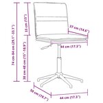 vidaXL Chaises à manger lot de 4 Gris clair Velours