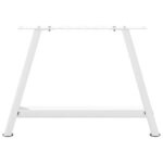 vidaXL Pieds de table basse en forme de A 2 pièces Blanc 70 x (42-43) cm Acier