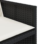 vidaXL Ensemble à manger de jardin 9Pièces coussins noir résine tressée